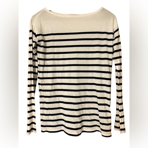 Gap Striped Luxe Boatneck Tee XS‎ - Picture 1 of 11